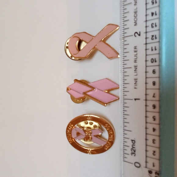 Pink Ribbons | 3 Pins | Breast Cancer Awareness | Hope & Strength Symbol - Picture 3 of 4